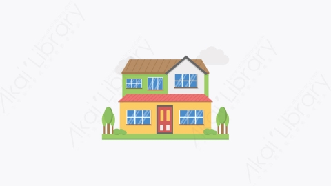 图片素材-035-大屋big_house扁平卡通房屋建筑图标