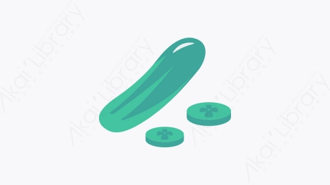 图片素材-035-黄瓜-2cucumber扁平卡通水果和蔬菜的图标元素