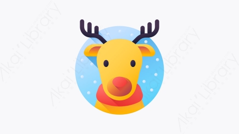 图片素材-035-麋鹿deer扁平卡通圣诞城市元素图标