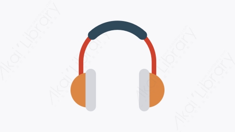 图片素材-035-耳机headphones扁平卡通办公设计和打印元素图标