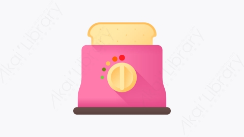图片素材-035-烤面包机toaster扁平卡通烹饪元素图标