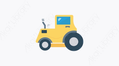 图片素材-035-拖拉机-3tractor扁平卡通交通运输工具图标元素