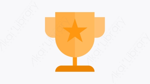 图片素材-035-奖杯trophy扁平卡通学校元素图标