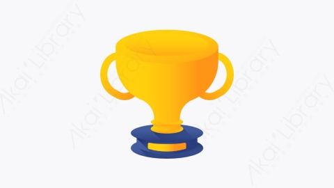 图片素材-035-奖杯trophy扁平卡通营销元素图标
