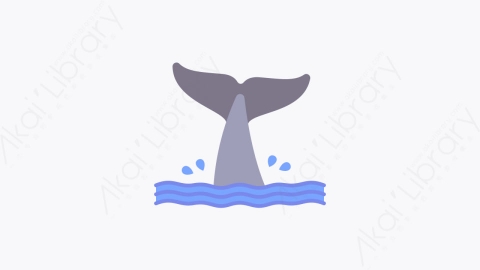 图片素材-035-鲸鱼whale扁平卡通海洋沙滩元素图标