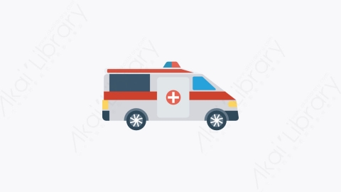 图片素材-036-救护车-1ambulance扁平卡通交通运输工具图标元素