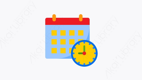 图片素材-036-日历calendar扁平卡通日历和日期元素图标