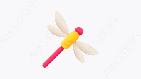 图片素材-036-蜻蜓dragonfly扁平卡通春季元素图标