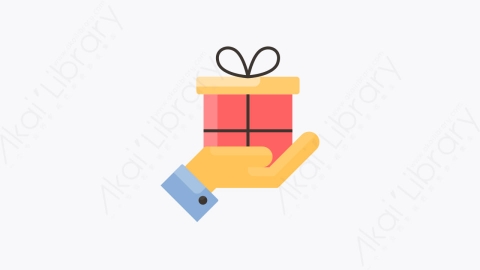 图片素材-036-礼盒gift_box扁平卡通电子商务元素图标