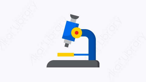 图片素材-036-显微镜microscope扁平卡通教育与学校元素图标