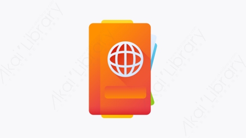 图片素材-036-护照passport扁平卡通暑假元素图标