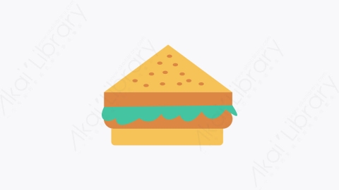 图片素材-036-三明治sandwich扁平卡通食物餐饮元素图标