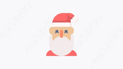 图片素材-036-圣诞老人santa_claus扁平卡通圣诞节元素图标