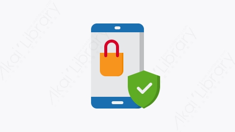 图片素材-036-安全购物secure_shopping扁平卡通购物在线元素图标