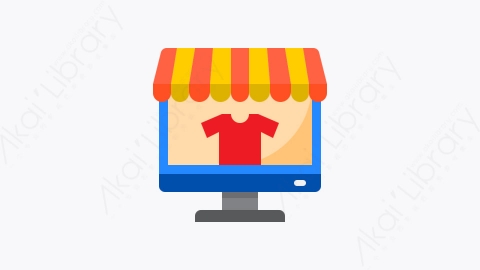 图片素材-036-网上购物shopping_online扁平卡通电子商务和购物元素图标