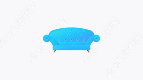 图片素材-036-沙发sofa扁平卡通家具元素图标