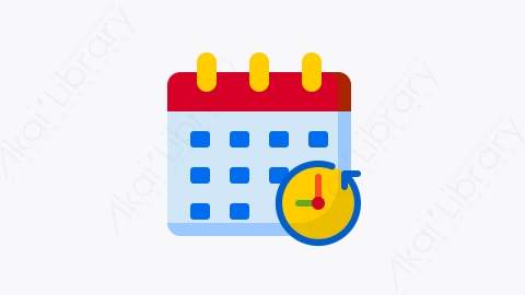 图片素材-037-时间表schedule扁平卡通联系我们元素图标