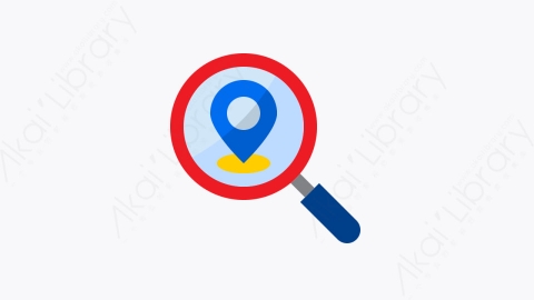 图片素材-037-搜索search扁平卡通导航和地图元素图标