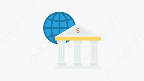 图片素材-038-银行bank扁平卡通银行和商务金融业图标元素