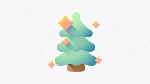 图片素材-038-圣诞树christmastree扁平卡通表情符号元素图标