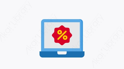 图片素材-038-折扣discount扁平卡通购物在线元素图标