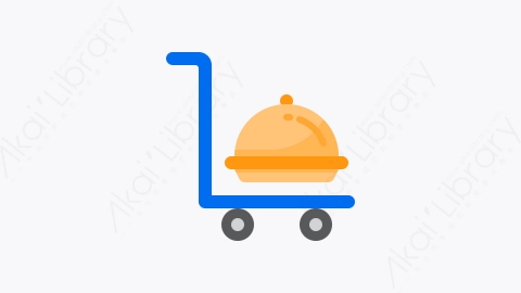 图片素材-038-食品配送food_delivery扁平卡通食物交付元素图标