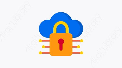 图片素材-038-锁lock扁平卡通云计算元素图标