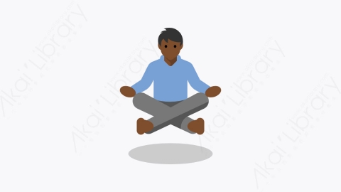 图片素材-038-冥想-1meditation扁平卡通杂项元素图标
