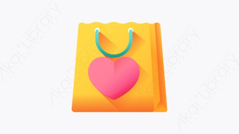 图片素材-038-购物袋shopping_bag扁平卡通情人节元素图标