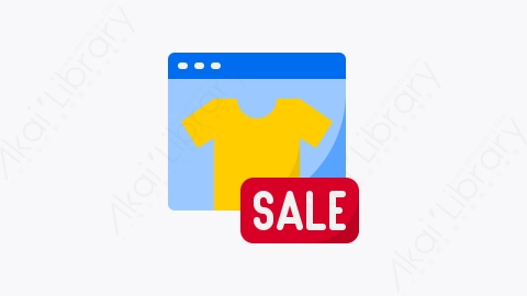 图片素材-038-网上购物shopping_online扁平卡通超市商场出售元素图标