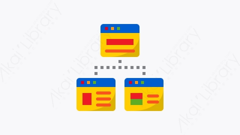 图片素材-038-站点地图sitemap扁平卡通在线营销元素图标