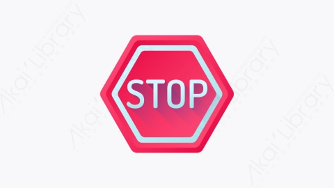 图片素材-038-停止stop扁平卡通交通元素图标