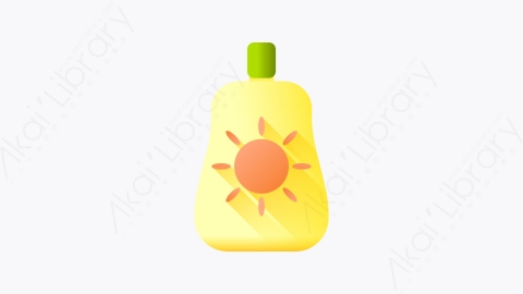 图片素材-038-防晒霜sun-cream扁平卡通夏季元素图标