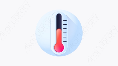图片素材-038-温度计thermometer扁平卡通天气元素图标