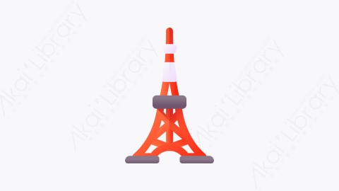 图片素材-038-东京塔tokyo_tower扁平卡通日本元素图标