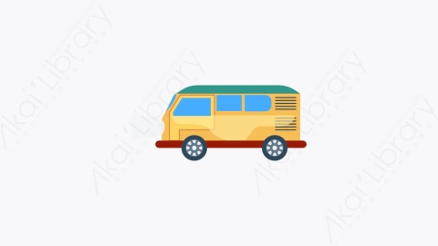 图片素材-039-总线-1bus扁平卡通交通工具汽车元素图标