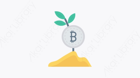 图片素材-039-增长growth扁平卡通比特币区块链和加密货币元素图标