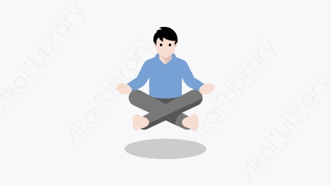 图片素材-039-冥想meditation扁平卡通杂项元素图标