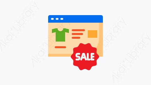 图片素材-039-销售sale扁平卡通电子商务元素图标