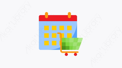 图片素材-039-购物车shopping_cart扁平卡通日历和日期元素图标