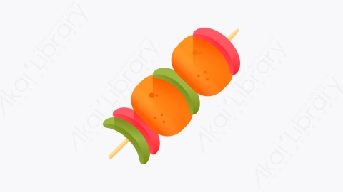 图片素材-040-布罗切特brochette扁平卡通烹饪元素图标