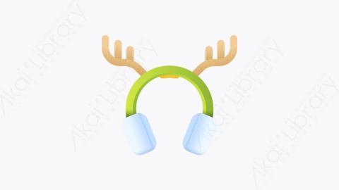 图片素材-040-耳罩earmuffs扁平卡通圣诞节元素图标