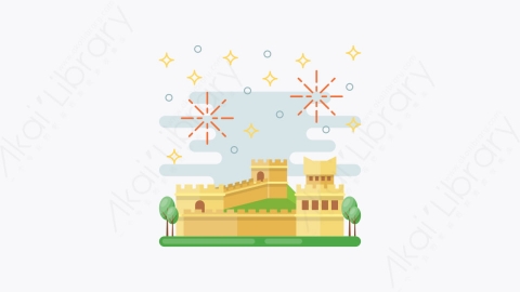 图片素材-040-幽灵城堡ghost_castle扁平卡通亚洲建筑图标