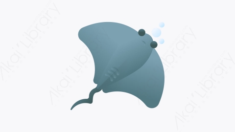 图片素材-040-蝠鲼manta_ray扁平卡通海洋元素图标