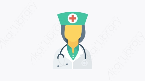 图片素材-040-护士-1nurse扁平卡通医疗设施与健康图标元素