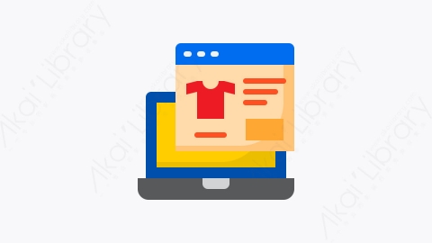 图片素材-040-网上购物online_shopping扁平卡通电子商务元素图标