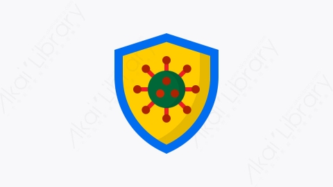 图片素材-040-保护protection扁平卡通电晕病毒元素图标