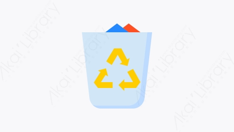 图片素材-040-回收站recycle_bin扁平卡通Office元素图标