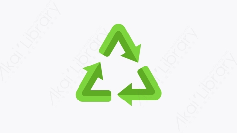 图片素材-040-可回收标志recycle_sign扁平卡通回收站元素图标