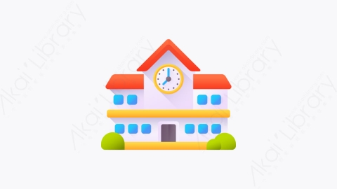图片素材-040-学校school扁平卡通城市元素图标